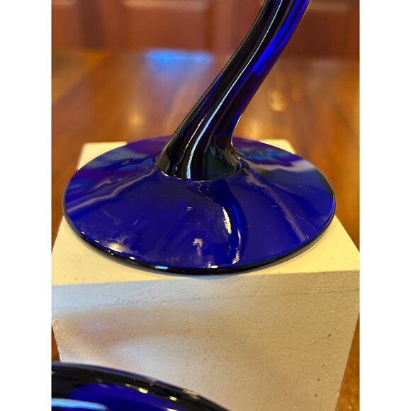 Martini Cobalt Blue Libbey Bravura Glasses. - Picture 10 of 13